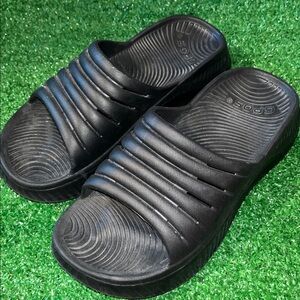 GPOS Sport Recovery Slides Mens Sz 7 Sandals Plantar Fasciitis Thick Cushion